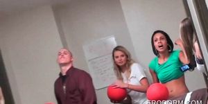 College cuties doing pussies in dorm room orgy Porn Videos