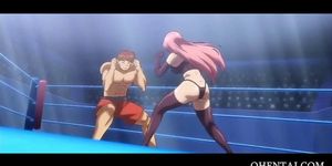Anime Hentai Wrestling - Hentai chick gangbanged in the wrestling ring Porn Videos