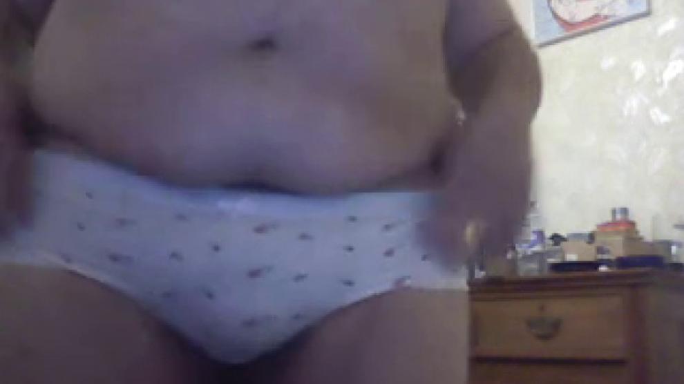 Panties wanking bareback chubby