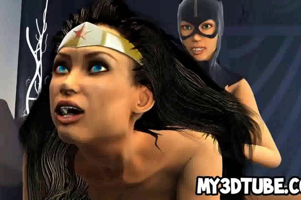 600px x 400px - 3D Wonder Woman gets her pussy licked and toyed