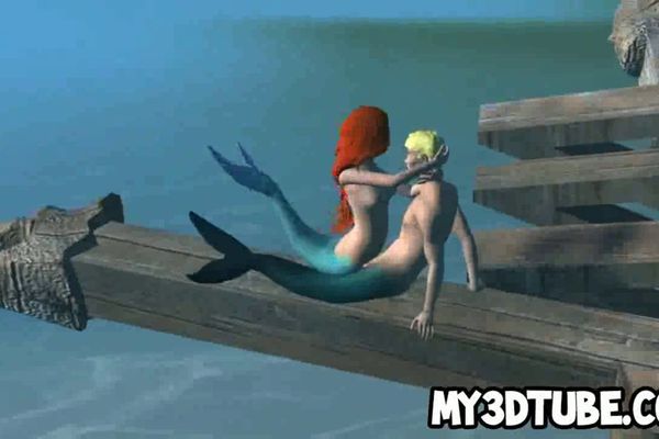 Ariel 3d Porn - 3D Little Mermaid Ariel getting fucked underwater
