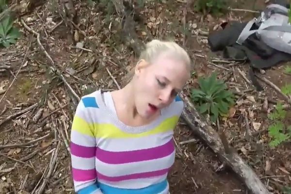 Blowjob In The Woods - Geck met blonde in the woods and got a nice blowjob